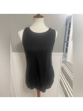 Athleta Black Mesh Back Tank Size S